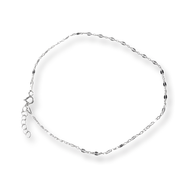 Silver Flat Figaro Anklet
